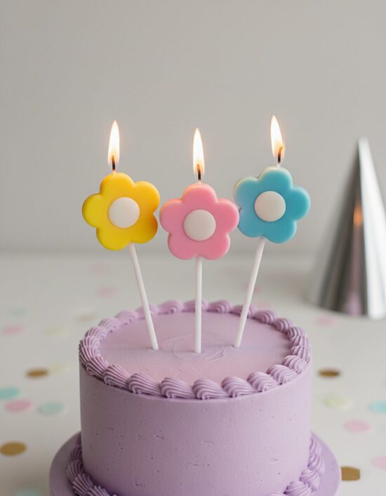 Latvijā ražota bišu vaska Svecīte-toperis Puķīte 1 gab